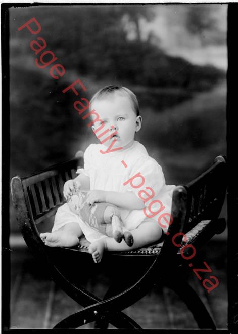 Unidentified infant from the Page clan of Paarl