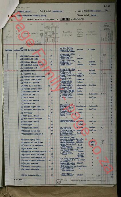 Arrival Log